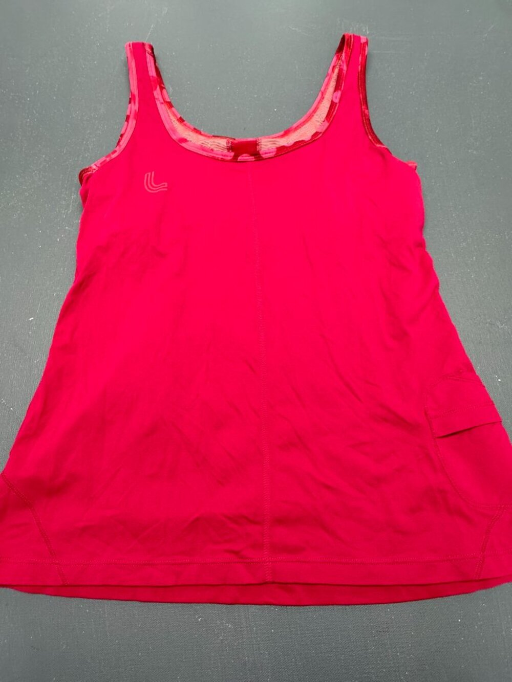Lole Womens Size Large Pink Athletic Tank Top Built In Bra Stretch Activewear